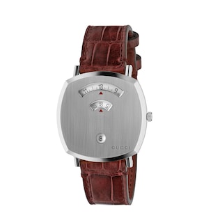 Grip alligator watch strap, 38mm
