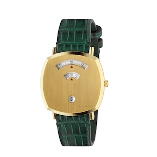 Grip alligator watch strap, 38mm
