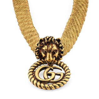 Lion head choker with Double G