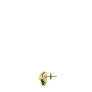 Yellow gold lion head earrings