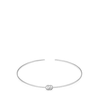GG Running white gold choker 