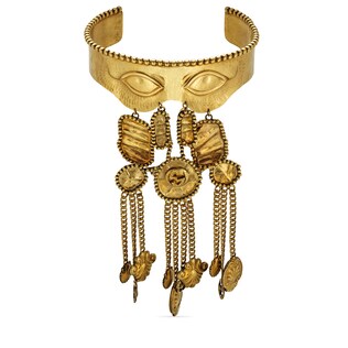 Metal choker with mythological motif 