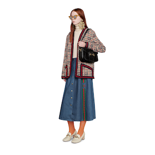 GG check tweed jacket