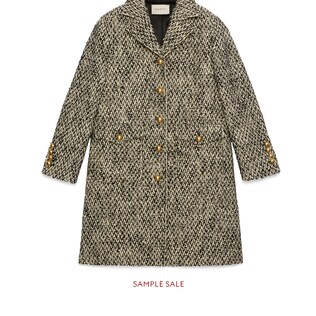 Tweed coat with Double G