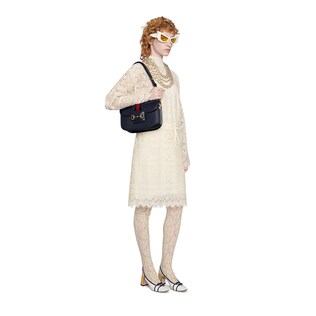 GG lace dress with drawstring