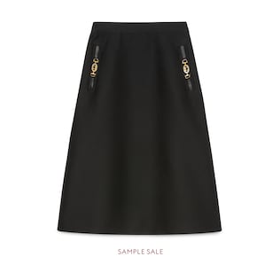 Cady wool silk skirt