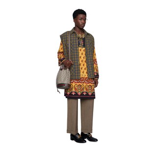 Paisley print cotton tunic shirt