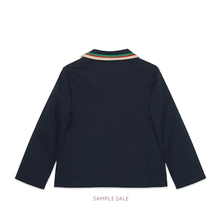 Children's gabardine jacket with Gucci Tennis