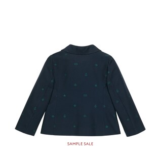 Children's symbols jacquard cotton jacket