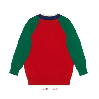 Children's cotton cardigan with Gucci Tennis