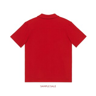 Children's cotton polo shirt with G patch