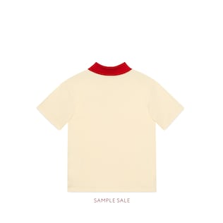 Children's cotton polo with GG