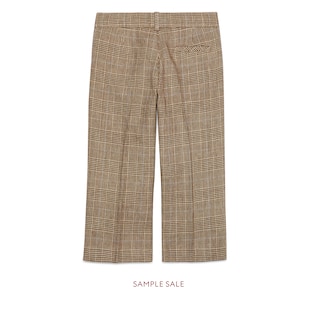 Children's check wool linen pant 