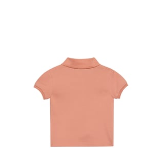 Baby cotton polo with lamb embroidery