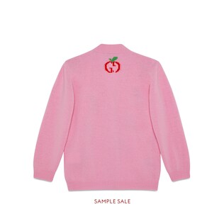 Children's GG apple wool cardigan