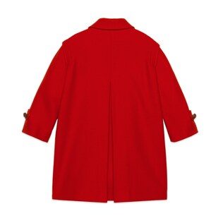Children's wool coat with felt patches