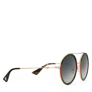 Round-frame metal sunglasses