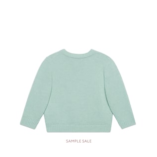 Baby wool cardigan with horse patch 