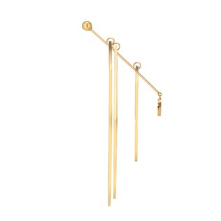 GG Running gold single earring