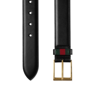 Leather belt with Web 