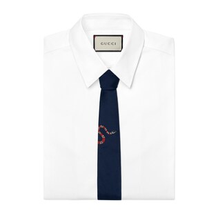 Kingsnake underknot silk tie