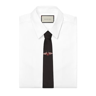 Bee underknot silk tie