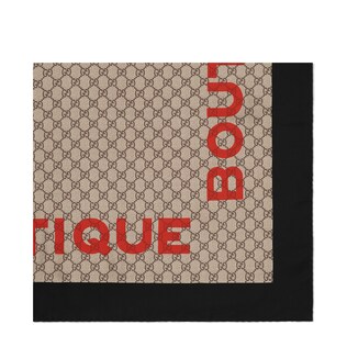 Boutique print silk scarf