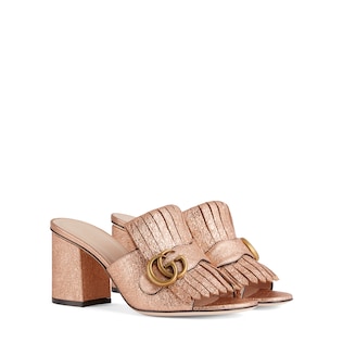 Women's mid-heel slide