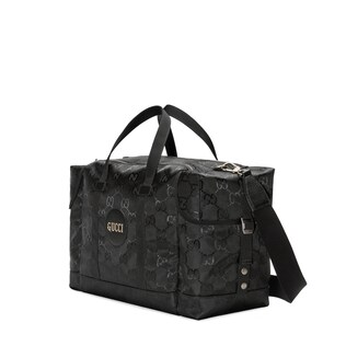 gucci men's black duffle bag