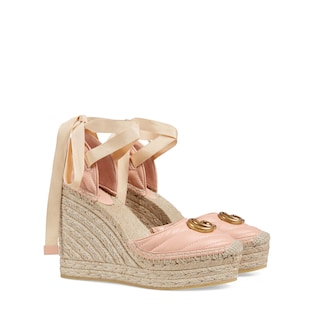 Women's matelassé platform espadrille