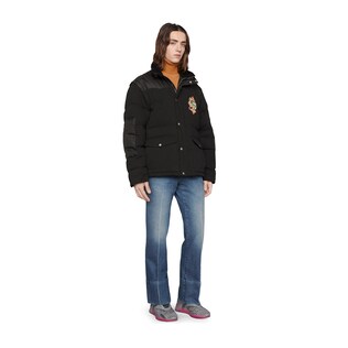 gucci black face coat