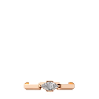 19-4】【GUCCI‐ Link to Love】ルベライト＆ダイヤリング【中古