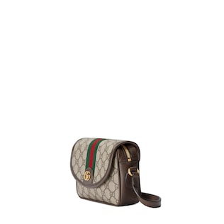 Gucci Ophidia 25cm Bag Ebony Black Canvas Leather 248493