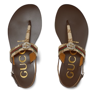 Gucci flip flops gold online