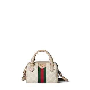 Gucci Ophidia 20.5cm Bag Green Canvas 244363