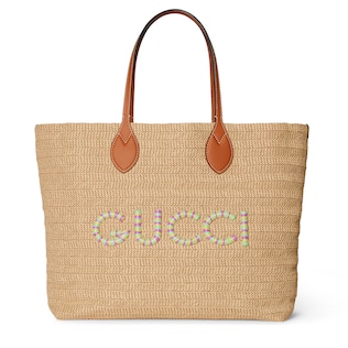 Tote Bag da Spiaggia Firmate GUCCI Borse in Rafia GUCCI IT