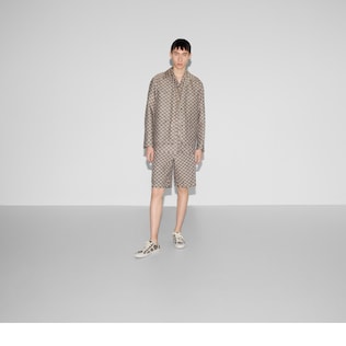 GG linen blend canvas jacket