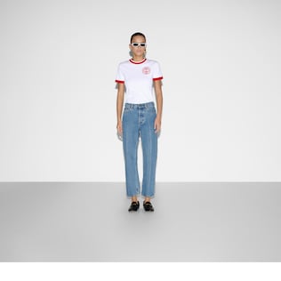 GUCCI スカート デニム　インターロッキング　フレア レディース ジーンズ | デニムスカート | GUCCI公式