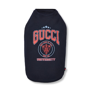 GUCCI グッチ　犬服　PET tシャツ　Mサイズ グッチ シュナウザー 中小型犬 犬Tシャツ GUCCI 英字プリント