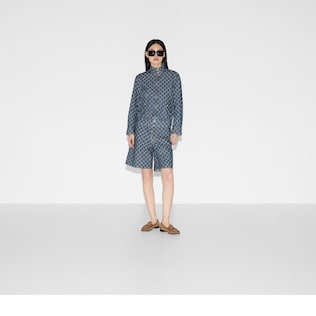 GUCCI グッチ 紺色 ネイビー チェスターコート レディース 20FW・GUCCI・グッチ・カシミヤ・チェスターコート・ネイビー