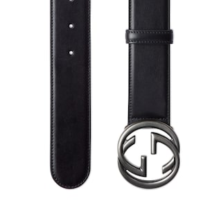 イニシャルを刻印する 〔GUCCI リ・エディション 〕ワイド レザー ベルト dc9b8e4cf94c1a18b612d60d80320e