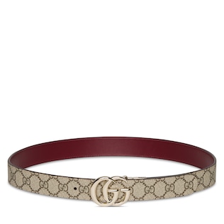 グッチ　レディース　 ベルト GG Marmont reversible belt in black leather | GUCCI® US