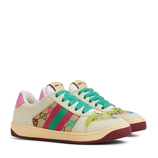 GUCCI グッチ スニーカー GG柄 38 25cm ホワイト マルチカラー