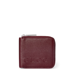 Gucci★素敵！Burgundy Interlocking G Plaque Bi-fold Wallet Brown interior GG bi-fold wallet in beige and ebony Supreme