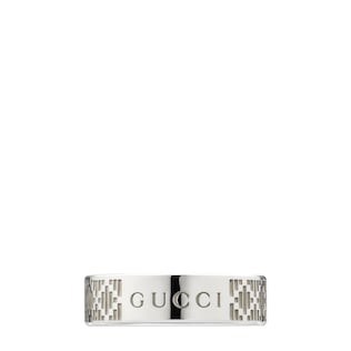 Trademark hexagon ring in 925 sterling silver | GUCCI® US
