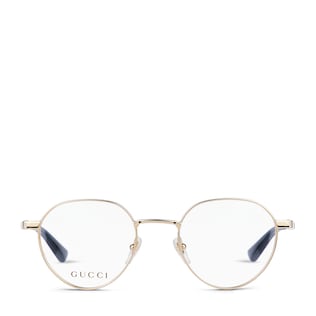メガネ Gucci Eyeglasses GG1014OA 003 Clear Round Gucci Gg1014oa Grey Female Round Optical Frames | Eyewear Index