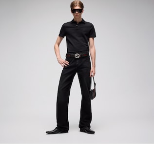 Reversible belt with Interlocking G buckle