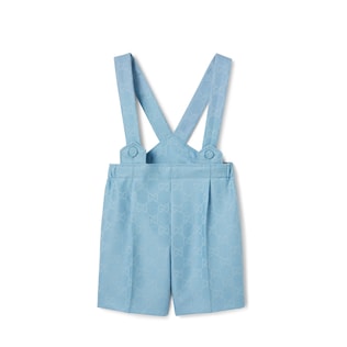 GUCCI ベビーコレクション オーバーオール 24M Baby denim overalls with Web in light blue | GUCCI® US