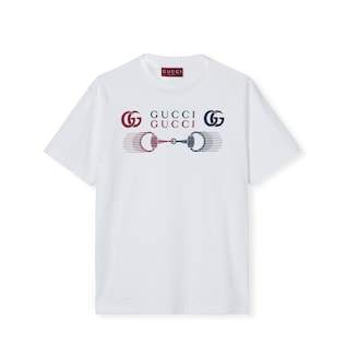 GUCCI　半袖　Tシャツ　グレー　プリント　チルドレンズ　10　XS 575114_XJGZB_9214_001_100_0000
