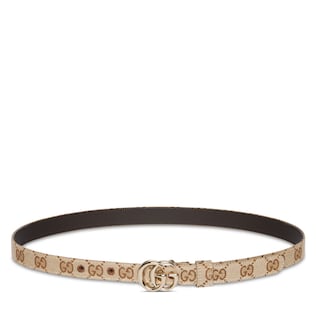 GUCCI　オフホワイト×シルバー　細めベルト　スタイルアップ　ワンピースに GUCCI オフホワイト×シルバー 細めベルト スタイルアップ